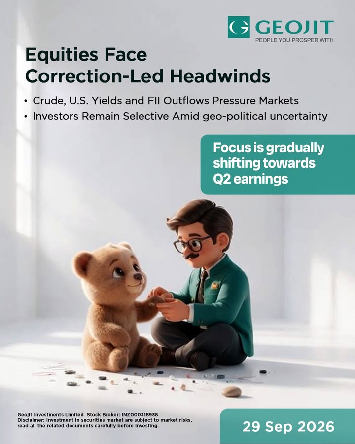  Elevated crude oil prices, high U.S. Treasury yields, and persistent FII outflows continued to weigh on sentiment