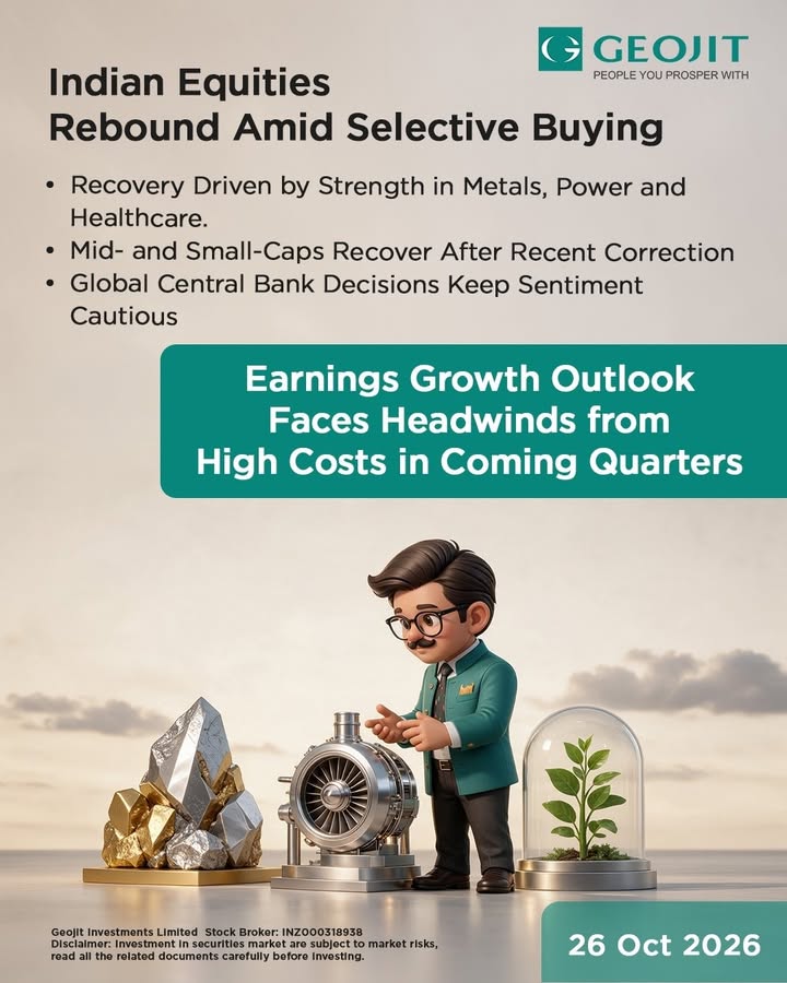  Indian equities recovered from early losses as value buying emerged in metals, power and healthcare stocks