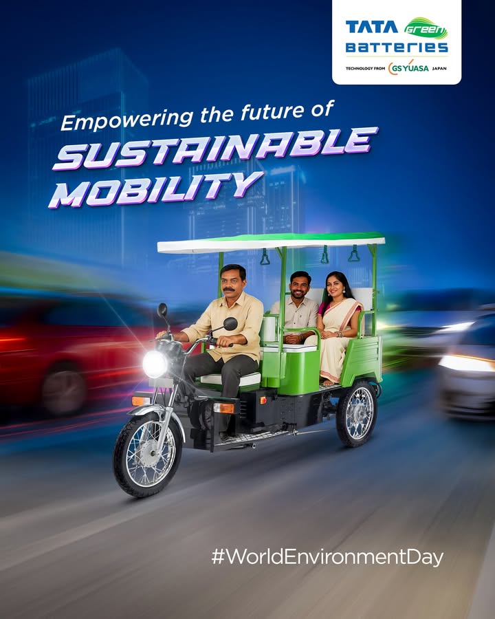 A choice to consume less, care more and move responsibly. This World Environment Day, lets commit to building a better future, with cleaner commutes and sustainable choices. To know more, visit https www.tatagreenbattery A choice to consume less, care more and move responsibly