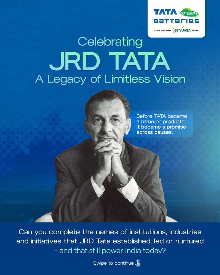 JRD TATA Sir believed business should serve a greater purpose