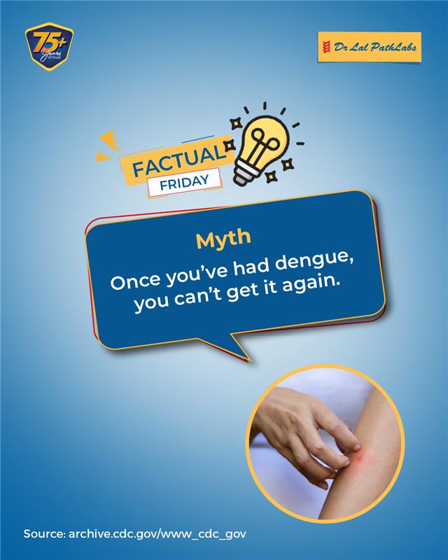 Can you get dengue more than once MYTH Once you ve had dengue, you can t get it again