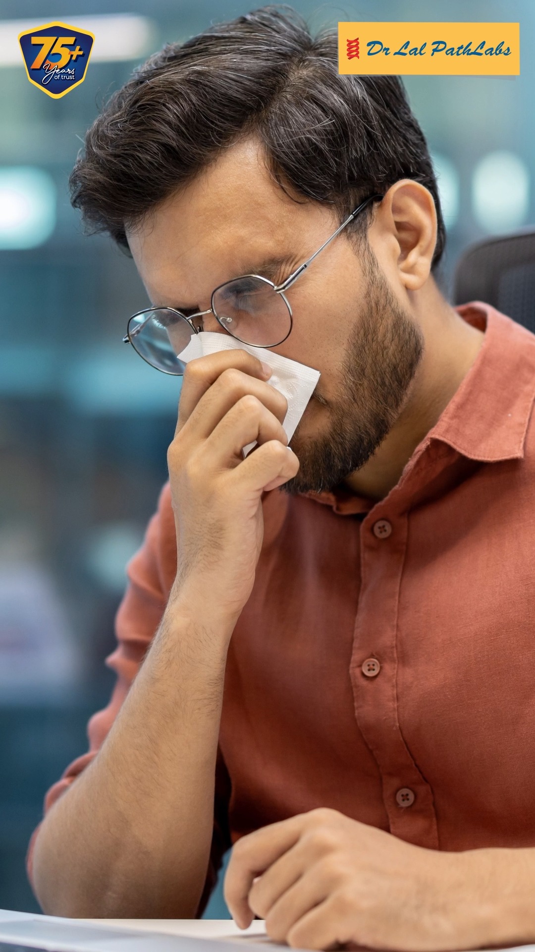 Random sneezes, congestion or watery eyes You could have an allergy to something