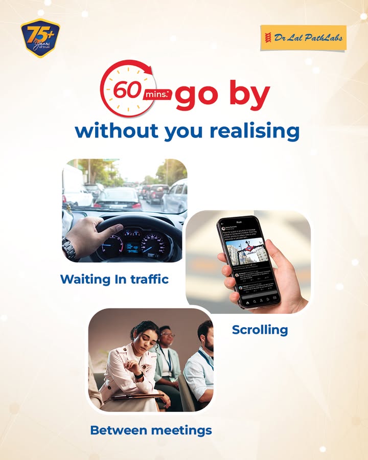 An hour slips by in everyday moments. Thats all it takes for Dr Lal PathLabs home sample collection to reach you