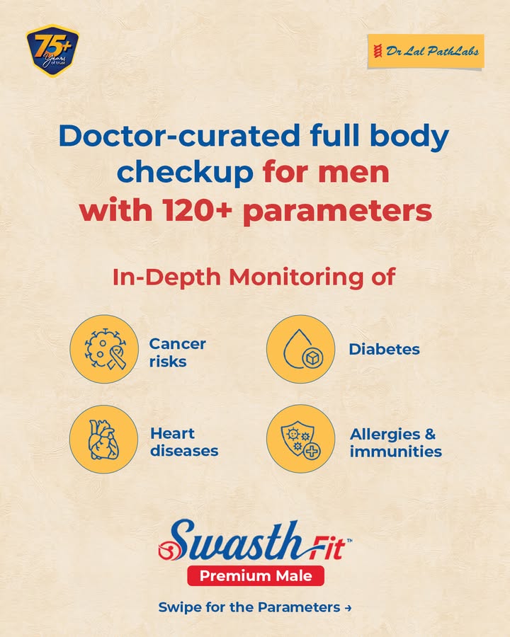 Go beyond routine screening with advanced markers for deeper health insights. Explore SwasthFit Premium Male