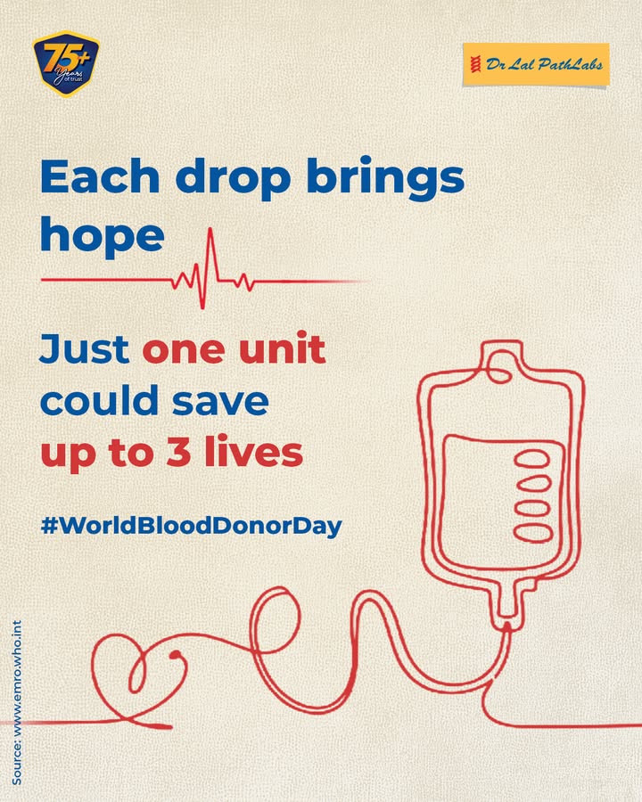 One drop can do more than you think. This World Blood Donor Day, be part of something bigger, donate blood, and save lives