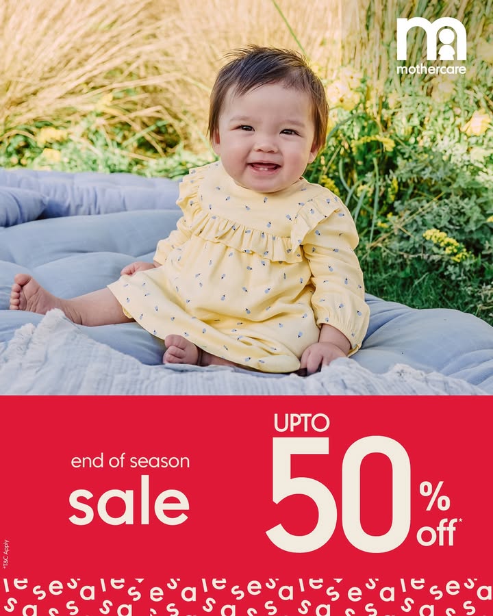 Ready, set, save at the End of Season SALE Baby clothing, strollers much more enjoy UPTO 50 OFF on all your favourites Ready, set, save at the End of Season SALE Baby clothing, strollers much more enjoy UPTO 50 OFF on all your ...