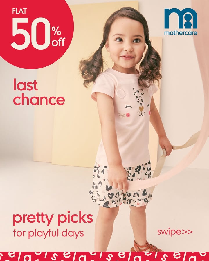 Soft hues, sweet prints, everyday comfort. Adorable looks made just for her. Shop now and save up to 50 off in our End of Season Sale, in store and online. MothercareIndia EndOfSeasonSale WeKnowParenting Soft hues, sweet prints, everyday comfort. Adorable looks made just for her