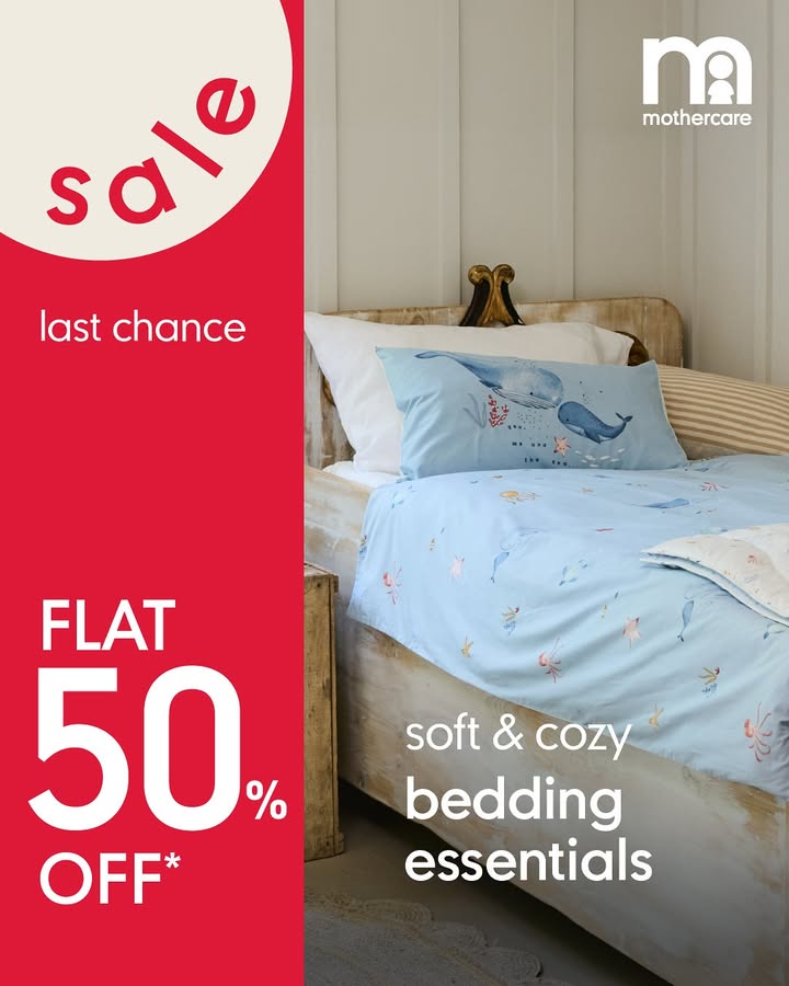 Our most loved bedding essentials are now at FLAT 50 OFF for a limited time only From snuggly blankets to adorable crib...