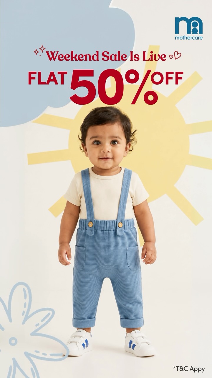 Cue the happy dance Your little ones next favourite outfit is waiting, now with Flat 50 OFF