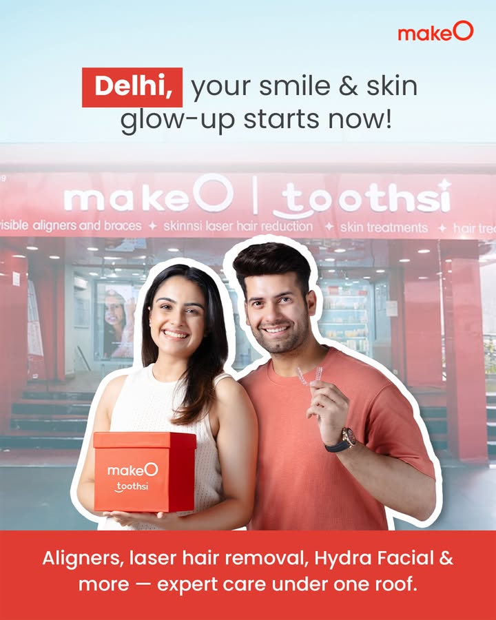 Unlock your glow, Delhi Step into makeO toothsi Diamond Dental Skin for expert treatments that transform. From aligners and braces to laser hair removal and Hydra Facials, its all happening at Mustafabad, Delhi Unlock your glow, Delhi Step into makeO toothsi Diamond Dental Skin for expert treatments that transform