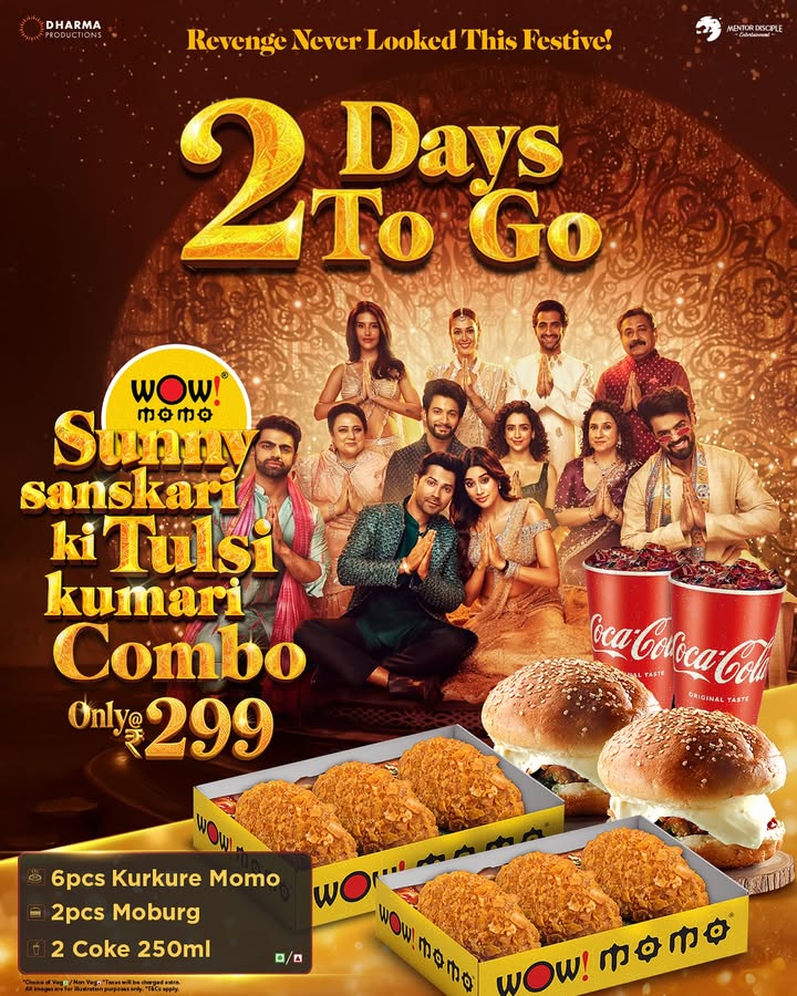 Sunny Sanskari Ki Tulsi Kumari is just 2 days away Catch the reel magic on screen and pair it with The Sunny Sanskari K...
