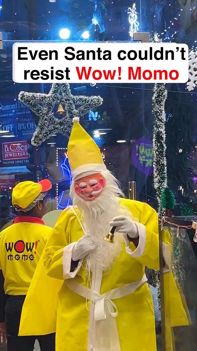 Our Wow Santa is here Spreading smiles, savouring momos, and making Christmas joy feel extra Wow wowmomo ex...