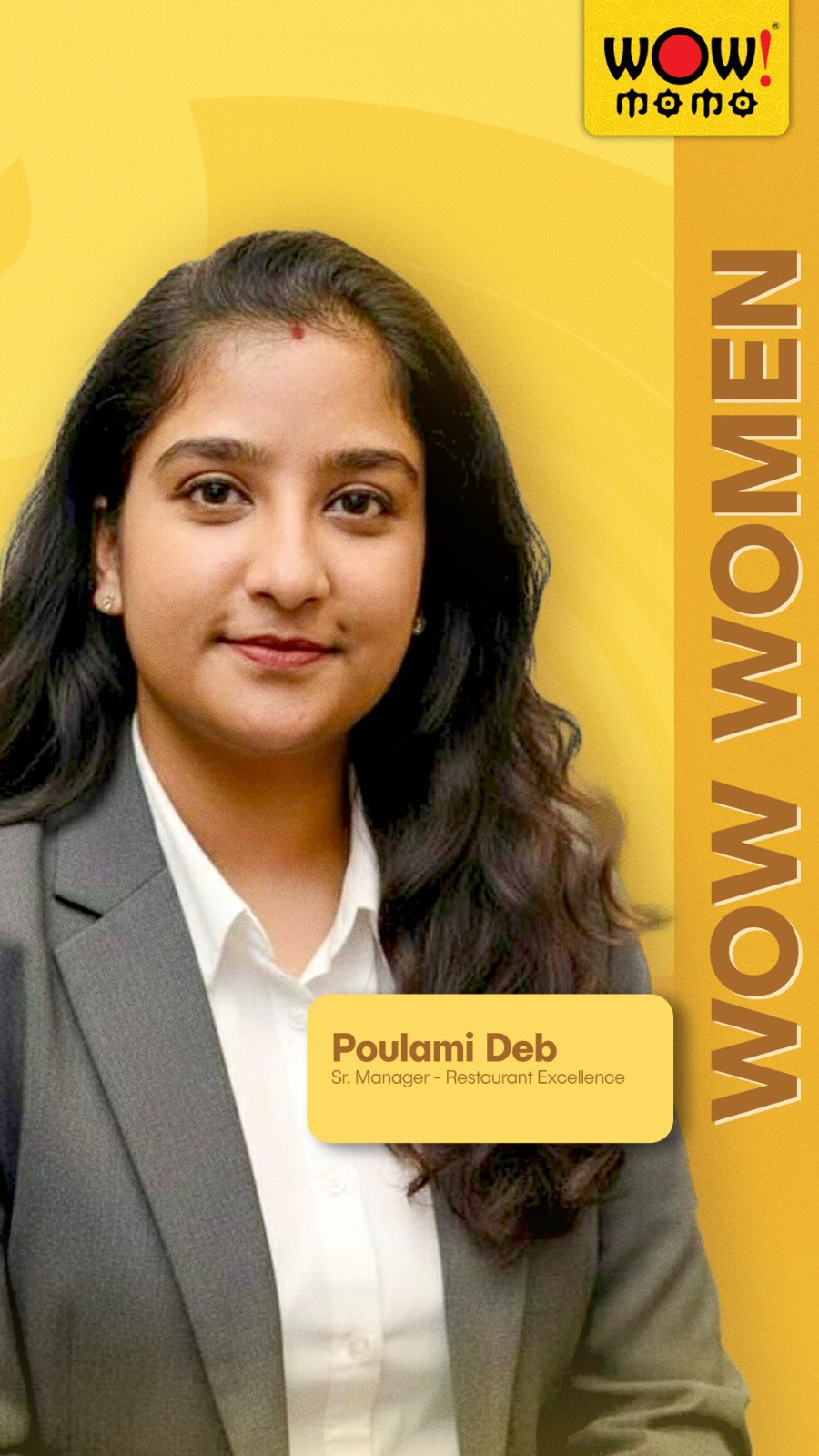 Meet our WowWoman Poulami Deb A proud part of the Wow family for the last 4 years, Poulamis journey is a beautiful ble...