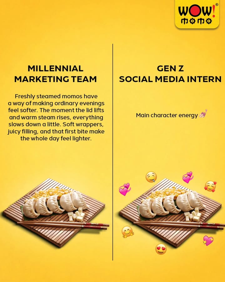 From detailed descriptions to its giving , momos loved by every generation WowMomo trendingnow e...