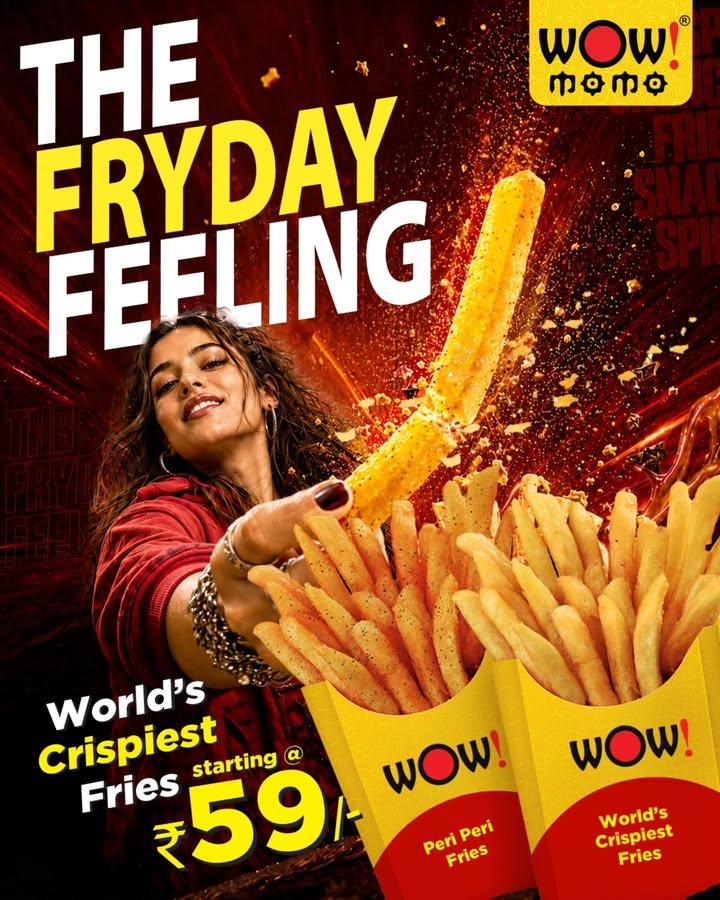 Warning This Fryday Feeling comes extra crispy WowMomo WorldsCrispiestFries FrydayFeeling trending explore