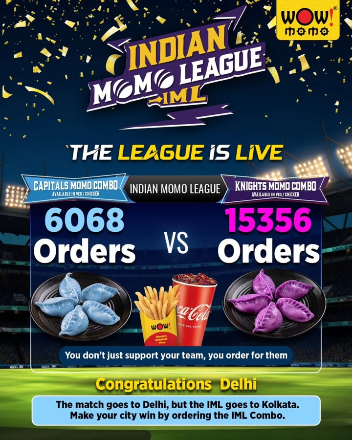 Delhi ruled the field Kolkata ruled the orders Because here, real fans order for their team Mak...