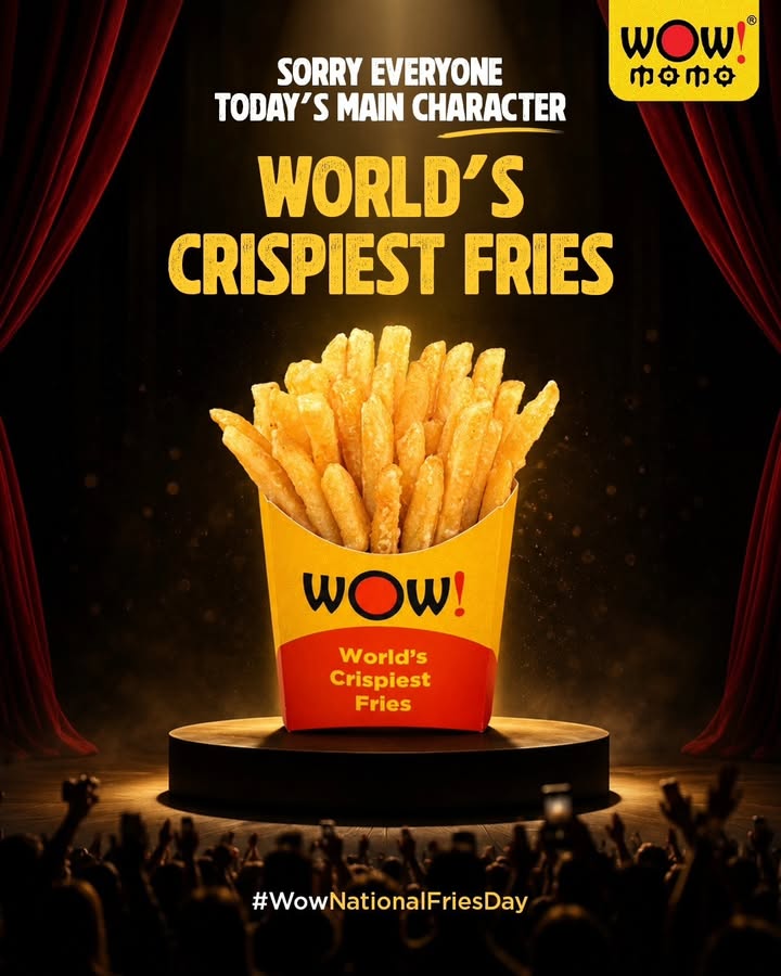 No supporting roles today. The World s Crispest Fries are officially the main character. Happy National Fries Day