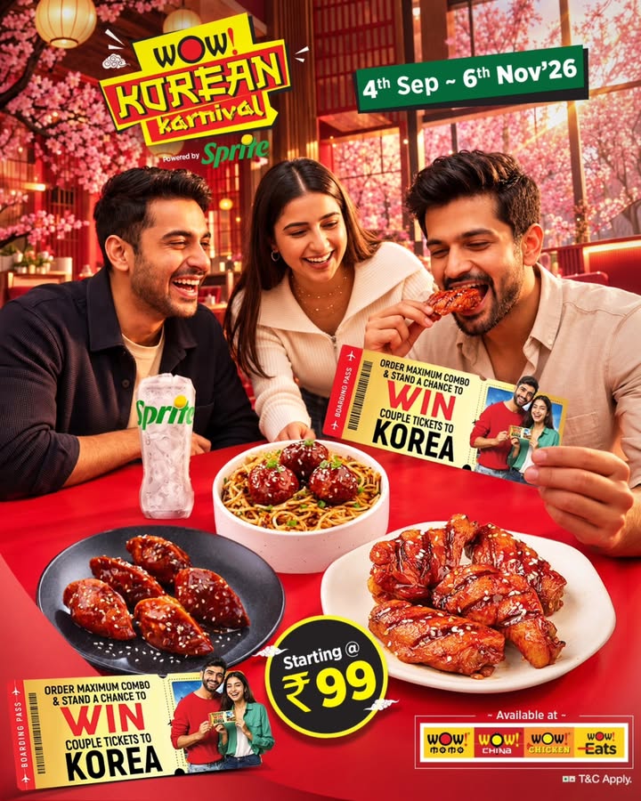 Your K era just got more exciting Dig into your Korean inspired favourites at Wow Momo, Wow China Wow ...