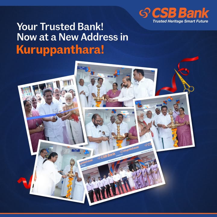 The doors are open to a newly relaunched CSB Bank branch in Kuruppanthara Step in and experience our refreshed space des...