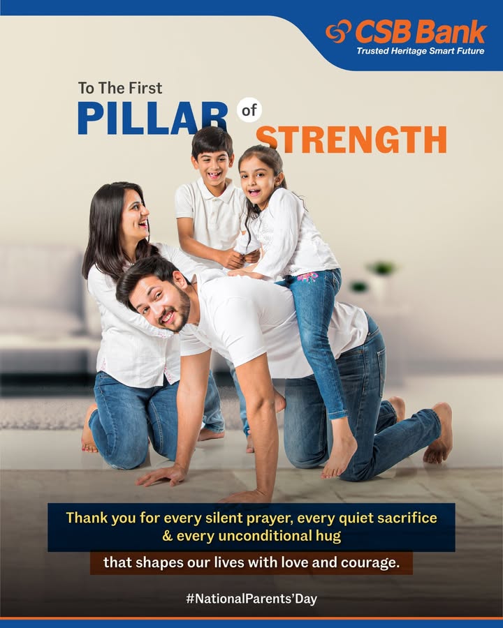 Behind every strong step we take, theres a silent pillar our parents who guide us with love and courage