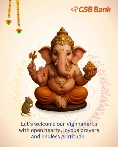  This Ganesh Chaturthi, may Lord Ganesh bless your life with prosperity, wisdom, and new beginnings