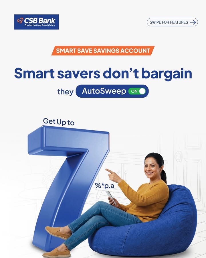 Your money doesnt need a break. With Smart Save AutoSweep, it keeps moving earning up to 7 p.a