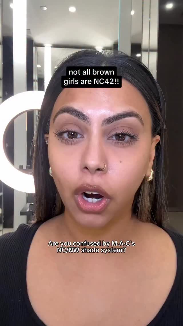 Tag a friend whos STILL wearing NC42 jabeen dharamsi breaks down MACStudioFix shades LETTERS UNDERTONES Coo...