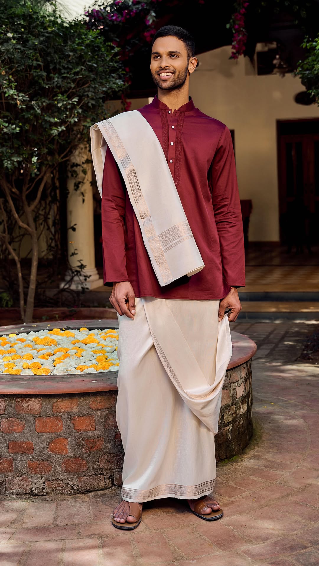 Pattu Pancha Reimagined Crafted with South Indian heritage, tailored for modern elegance