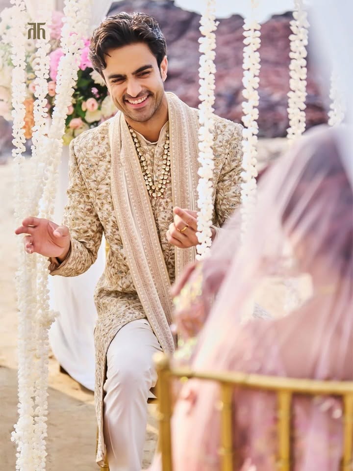 As the Qubool Hai echoes, its the dupatta that adds a quiet poetry to his presence, detailed, deliberate, and full of meanin...