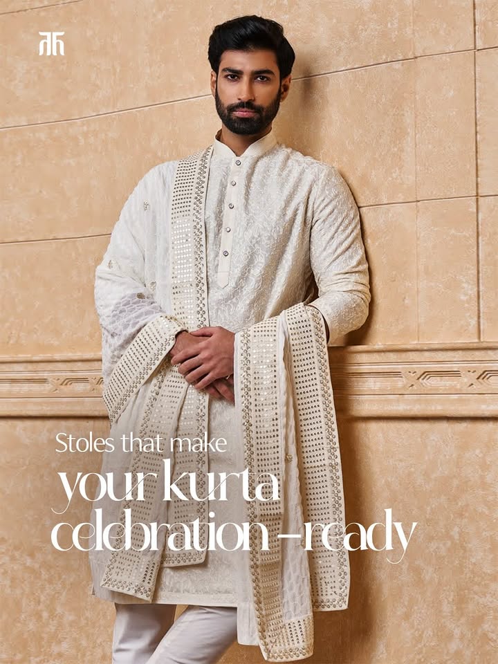 A stole has the power to transform, turning a kurta into a look that feels instantly festive