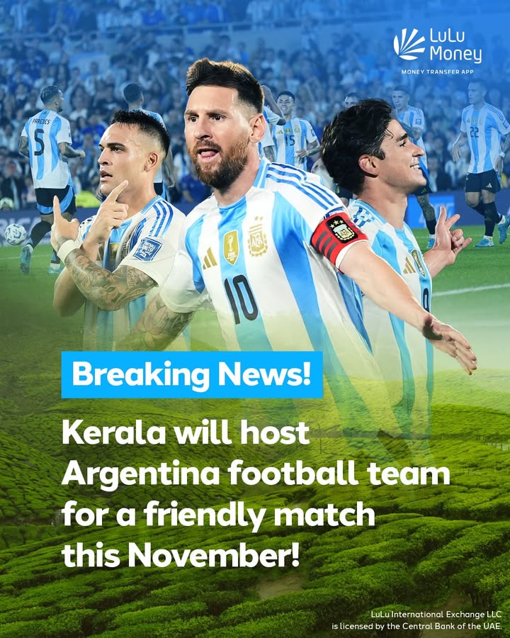 Breaking News for Football Fans The Argentina football team is coming to Kerala this November for a friendly clash Get ready to witness football magic closer to home Breaking News for Football Fans The Argentina football team is coming to Kerala this November for a friendly clash ...