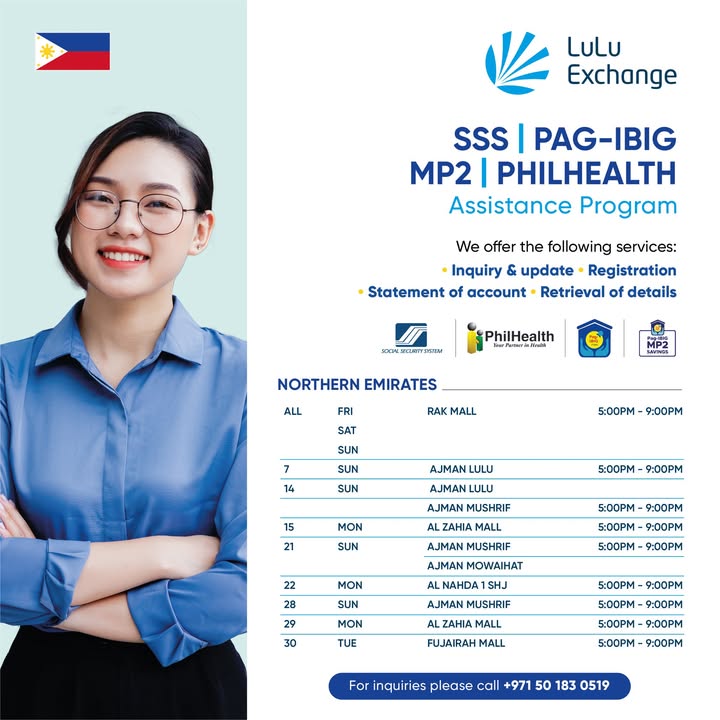 , For your SSS, PhilHealth and Pag IBIG MP2 inquiries, please visit our branches on the following dates and times , For your SSS, PhilHealth and Pag IBIG MP2 inquiries, please visit our bra...