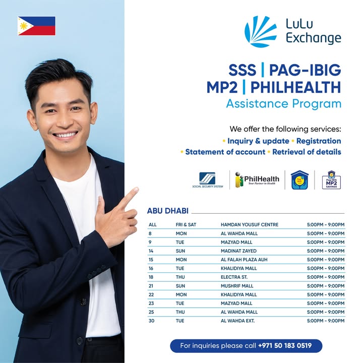 , For your SSS, PhilHealth and Pag IBIG MP2 inquiries, please visit our branches on the following dates and times , For your SSS, PhilHealth and Pag IBIG MP2 inquiries, please visit our bra...