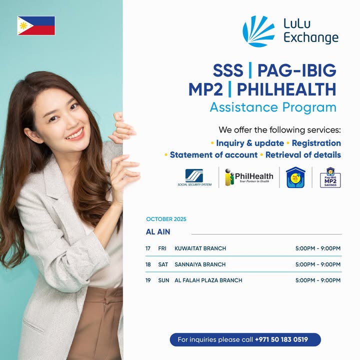 , For your SSS, PhilHealth and Pag IBIG MP2 inquiries, please visit our branches on the following dates and times , For your SSS, PhilHealth and Pag IBIG MP2 inquiries, please visit our bra...
