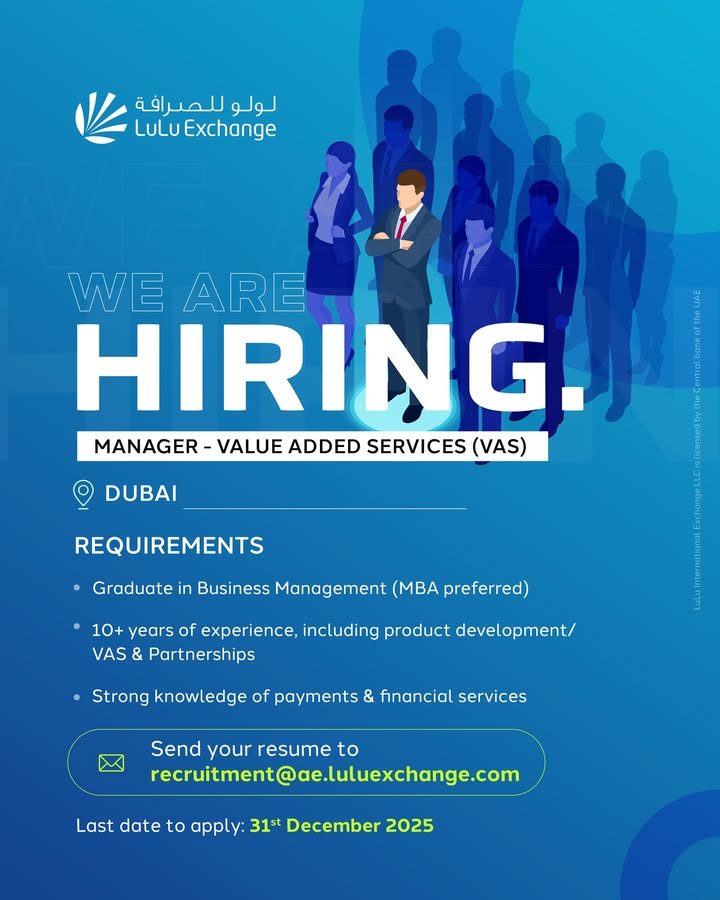 We are looking for an experienced professional to lead the development, launch and growth of Value Added Financial Services,...