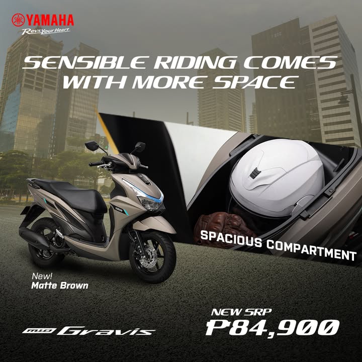 Make your every ride a smart move. The new Yamaha Mio Gravis is now at 84,900. Get yours now at https www