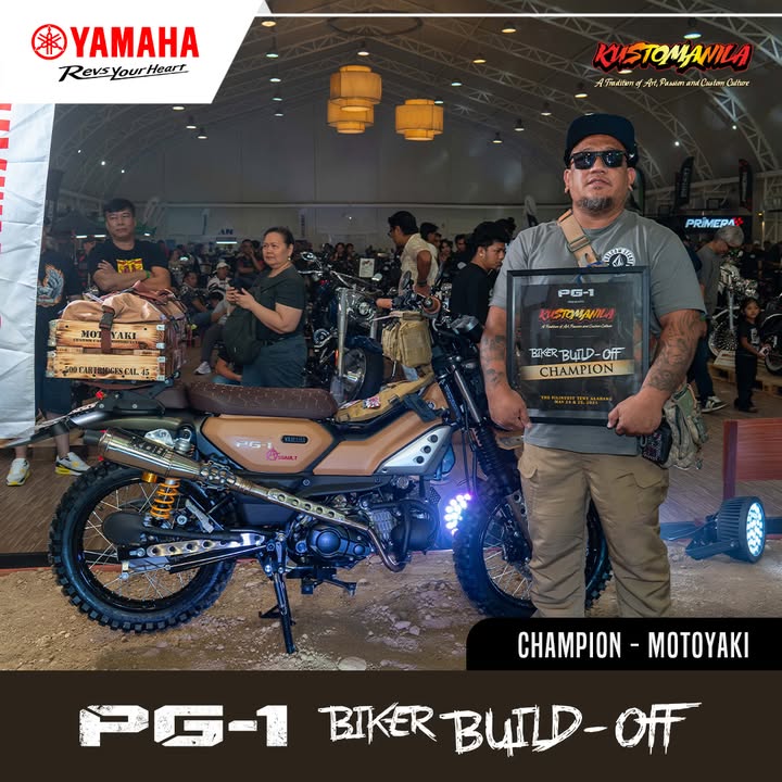 Congratulations to Motoyaki, the Biker Build Off CHAMPION at PG1xKUSTOMANILA Your PG 1 build turned heads and captur...