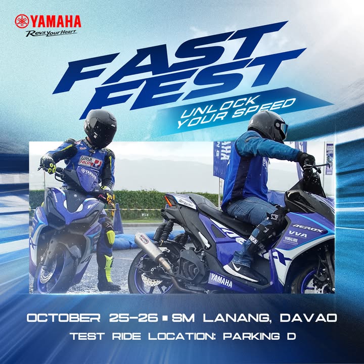 Ready to unlock real speed Ride the all new Aerox, Aerox SP, and Sniper155 at YamahaFASTFEST Unlock Your Speed this...