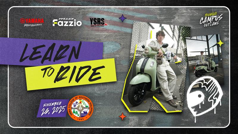 DMMAers, hit the road with style in Yamaha s YOUnique Campus Outlaws LEARN TO RIDE Join us at DMMA Gymnasium and Sta...