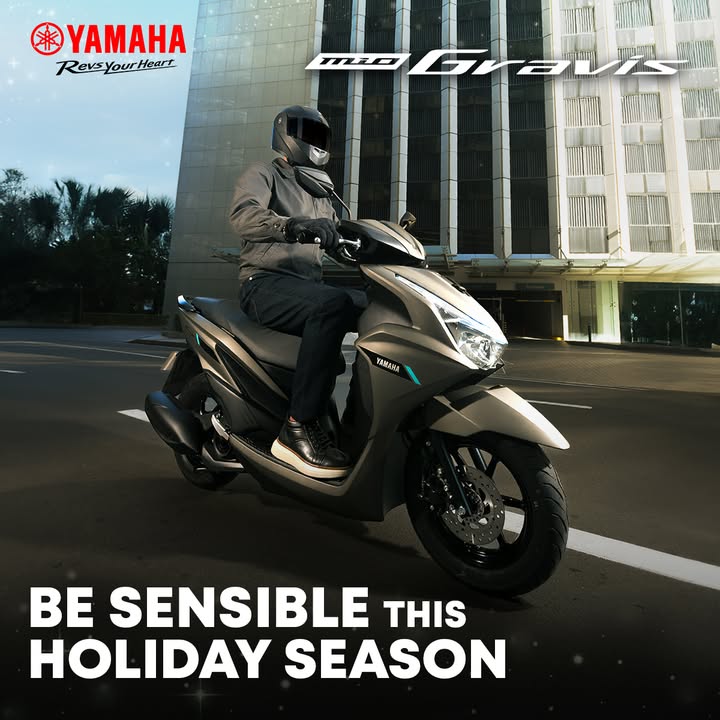 Busy holidays, smarter rides. Be sensible on the road with the Mio Gravis. TheSensibleChoice YamahaPH