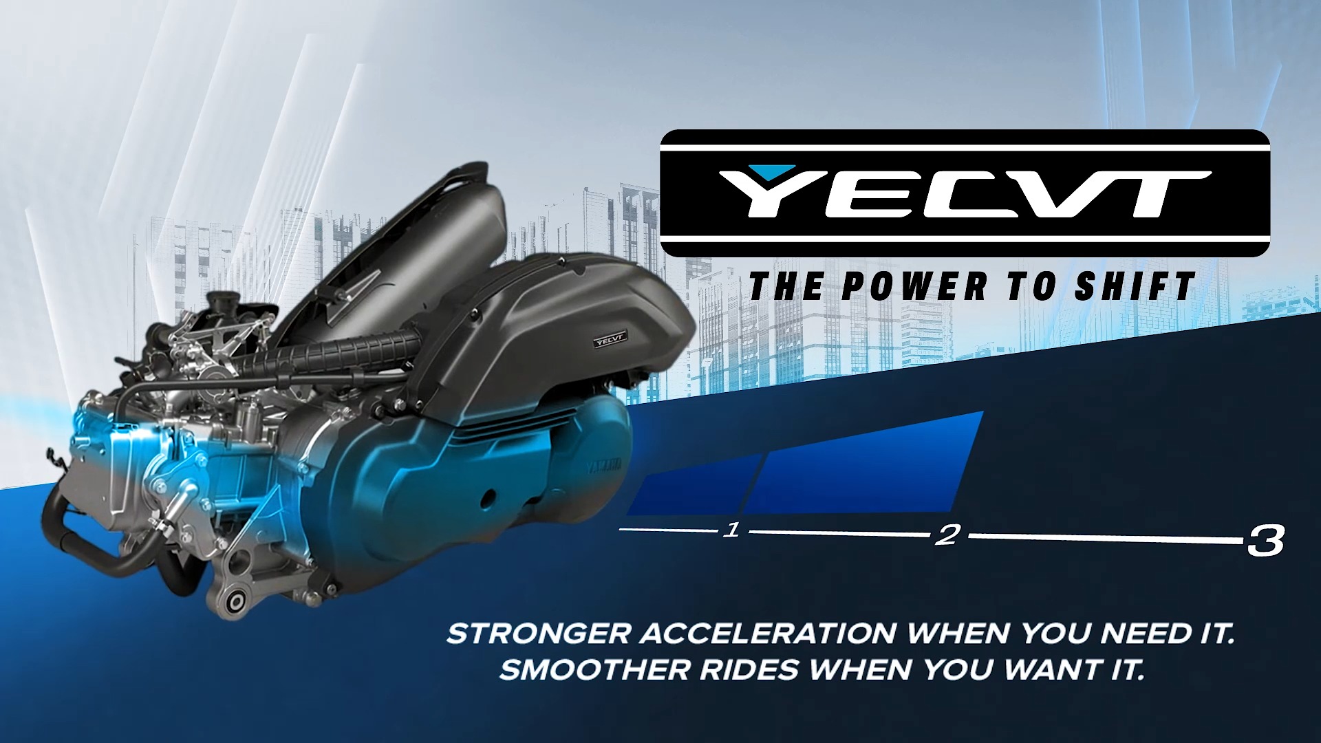 Switch modes as traffic tightens or roads open up and enjoy two distinct ride experiences from one engine