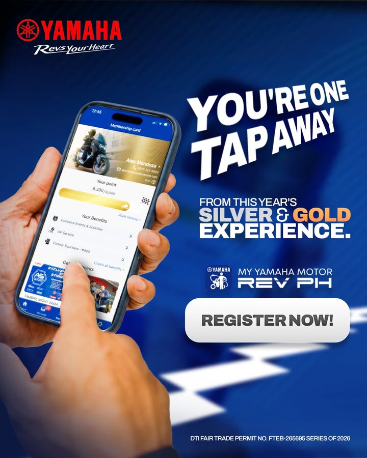Calling all My Yamaha Motor REV PH Silver Gold members to register now for a chance to win this year s My Yamaha App Exc...