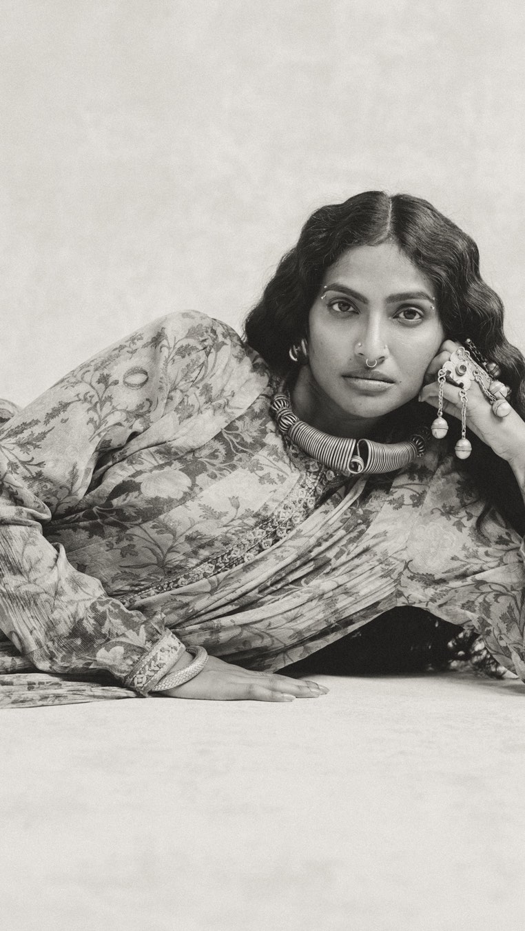 Delicate detailing and fluid forms bring Ritu Kumars signature craft into a new season of expression
