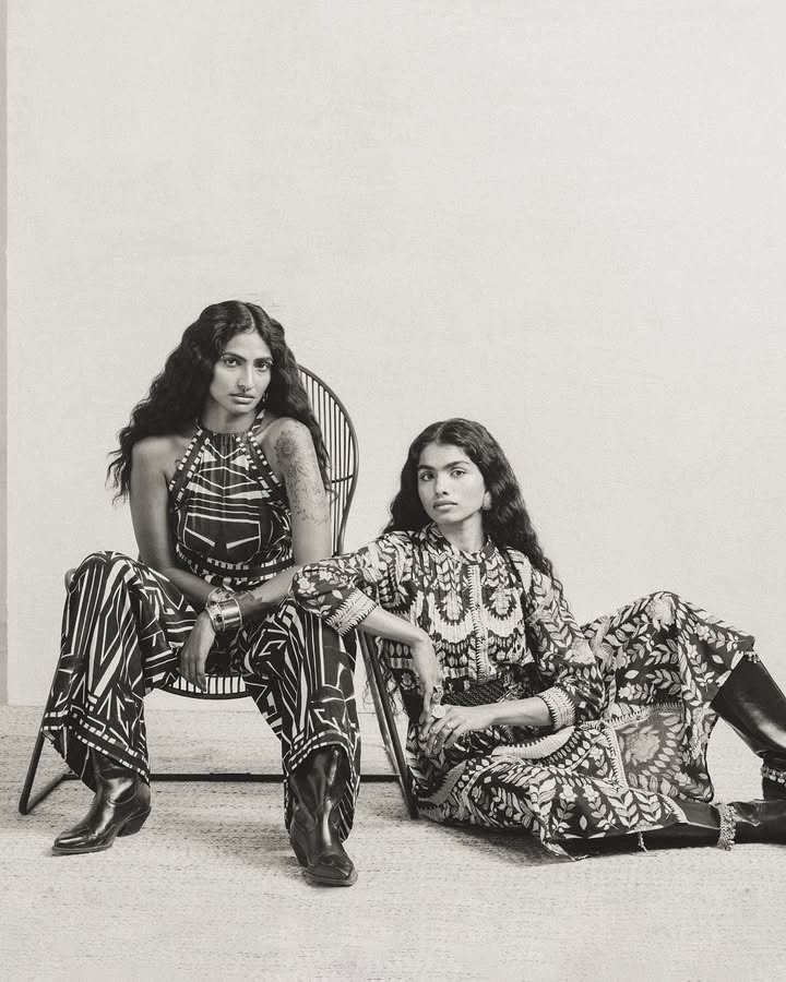 Bold and expressive prints adorn silhouettes designed for easy travel