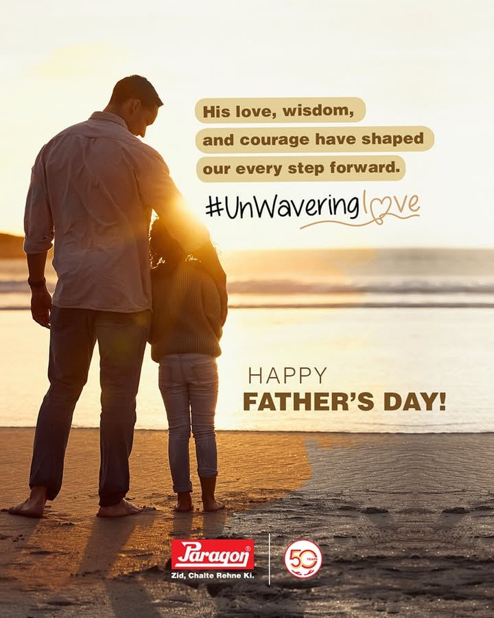 Dads are the real heroes, guiding, supporting, and loving us unconditionally. Happy Father s Day to all the amazing dads out there Paragon ParagonComfort FathersDay FathersDay2025 50YearsofParagon ZidChalteRehneKi Dads are the real heroes, guiding, supporting, and loving us unconditionally