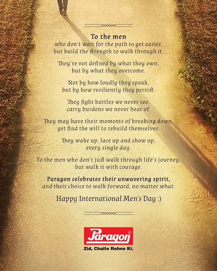 Tag someone who resonates with this spirit. Happy Mens Day . . 