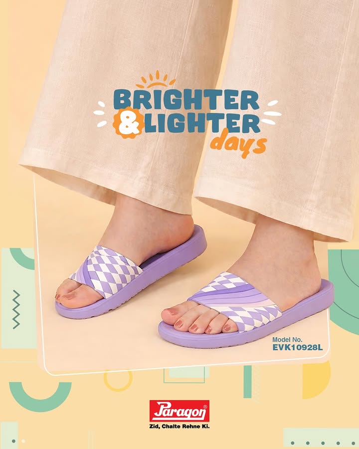 Why keep it plain when your steps can stand out Step into playful prints with Paragon Footwears printed womens slip ons