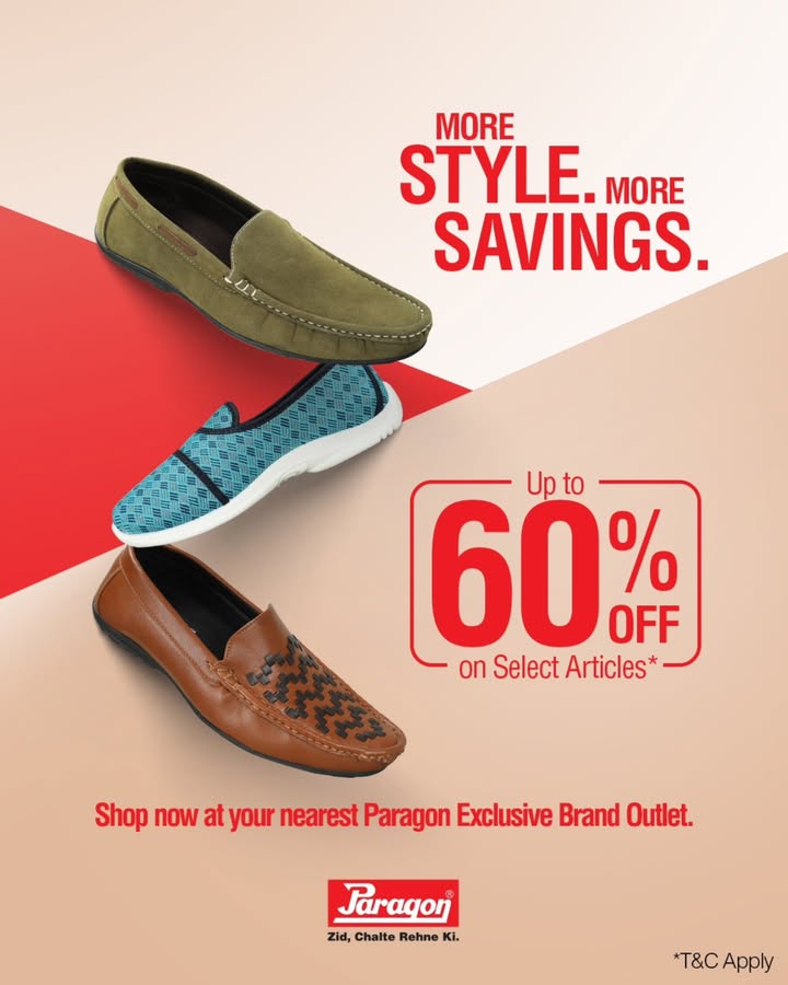 Why wait for a reason to step out Get UP TO 60 OFF on select articles and bring home your Paragon favourites at...