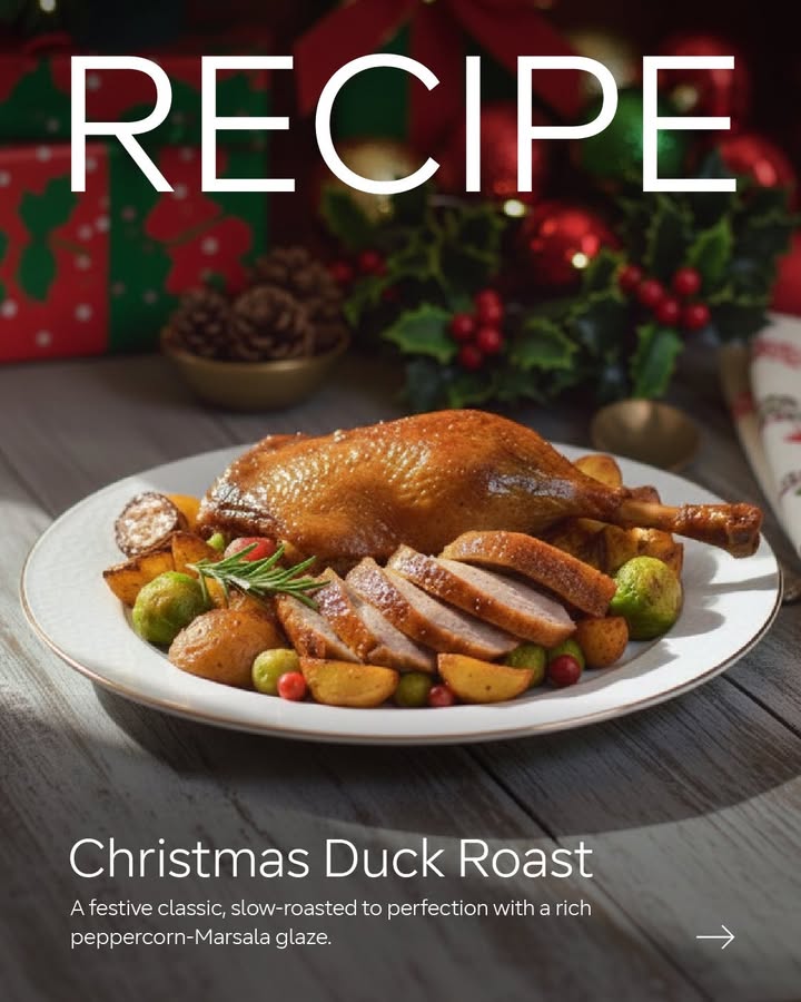 A Christmas duck roast that brings the table together
