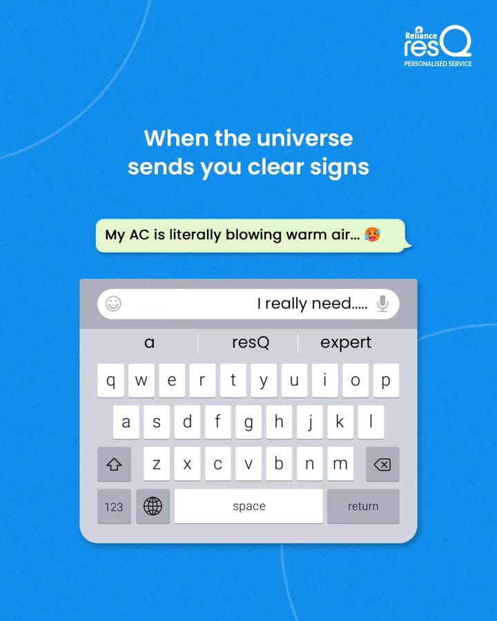 They say, listen to the signs that the universe sends. Get expert care and repair services for your AC from resQ